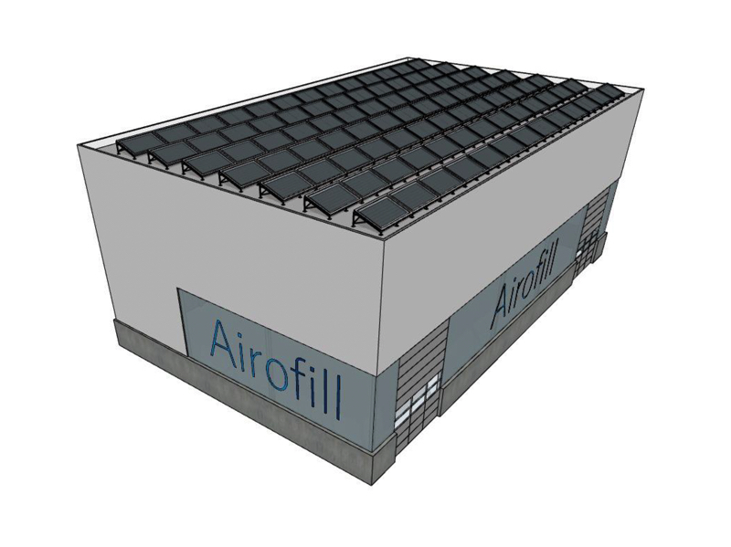 Airofill demo-fabriek bouwtekening