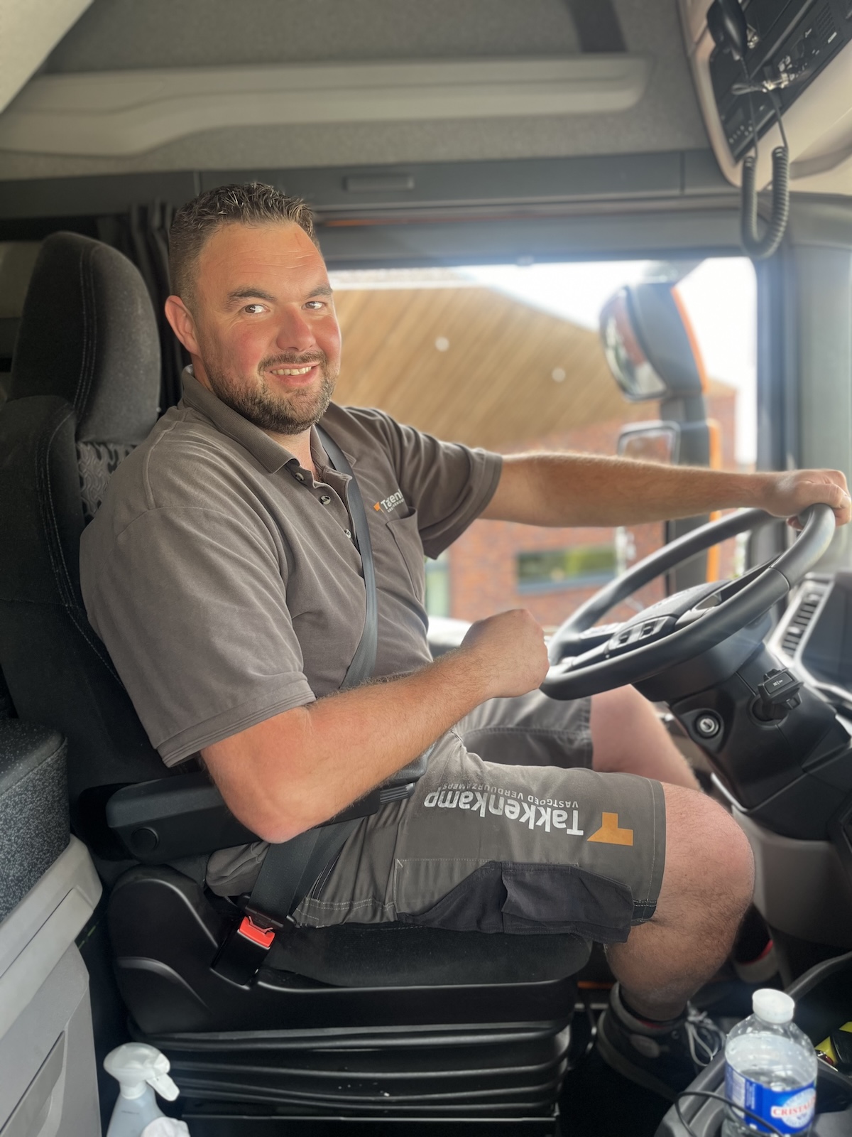 Peter Lepping op vrachtwagen